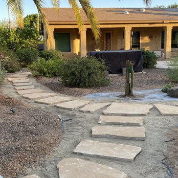 Arbor Tech AZ - a stone path in front of a home - Landscaping Near Me - Phoenix, Arizona