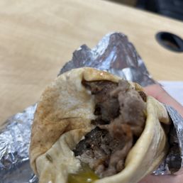 Lamb shawarma sandwich
