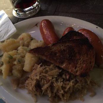 Der Biergarten - Knackwurst plate - German Near Me - Atlanta, Georgia Der Biergarten - Knackwurst plate - German Near Me - Atlanta, Georgia