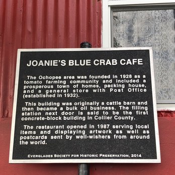 Joanie's Blue Crab Cafe - Seafood Near Me - Ochopee, Florida Joanie's Blue Crab Cafe - Seafood Near Me - Ochopee, Florida