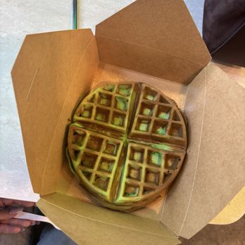 Binge Coffee House - Pandan waffle ($6.50) - Cafes Near Me - Berkeley, California
