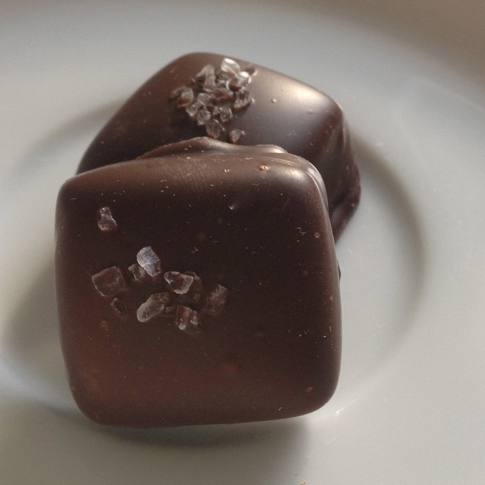 Bon Bons Chocolatier - dark sea salt caramels - Candy Stores Near Me - Huntington, New York
