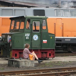 Dampflokfreunde Berlin e.V. - Mitfahren erlaubt. Eine historische Kleindiesellok im Betriebswerk Schöneweide.