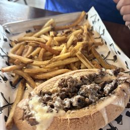 Philly cheesesteak Ig/tiktok @yumthatgreenville Philly cheesesteak Ig/tiktok @yumthatgreenville