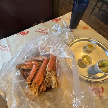 Juicy Seafood & Bar - snow crab (1lb), crawfish (1/2 lb), clam (1/2 lb), head on shrimp (1/2 lb), sausage (1/2 lb) - Cajun/Creole Near Me - Dallas, Texas Juicy Seafood & Bar - snow crab (1lb), crawfish (1/2 lb), clam (1/2 lb), head on shrimp (1/2 lb), sausage (1/2 lb) - Cajun/Creole Near Me - Dallas, Texas