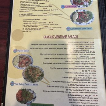 Vientiane Lao Thai - Menu as of 4/9/2026 a few price updates - Thai Near Me - Garden Grove, California Vientiane Lao Thai - Menu as of 4/9/2026 a few price updates - Thai Near Me - Garden Grove, California