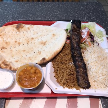 Grill Kabob - Kobeeda kabob platter. So much food! No wonder everyone else ordered their food to go! - Middle Eastern Near Me - Silver Spring, Maryland Grill Kabob - Kobeeda kabob platter. So much food! No wonder everyone else ordered their food to go! - Middle Eastern Near Me - Silver Spring, Maryland