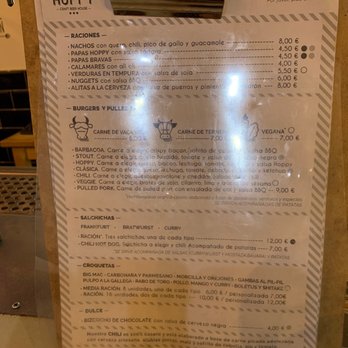 Hoppy - Menu - Tapas/Small Plates Near Me - Zaragoza, Z