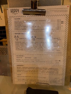 Menu photo 1 Hoppy Zaragoza, Z