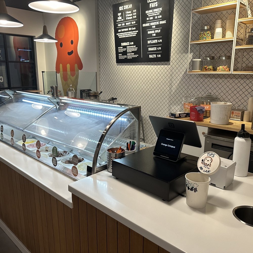 Orange Octopus Ice Cream - Ice cream counter - Ice Cream & Frozen Yogurt Near Me - Sarasota, Florida