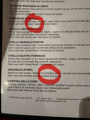 Menu photo 2 Arrivederci Scottsdale, AZ
