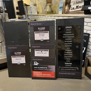 Allegro Coffee - Syrups and specials - Coffee & Tea Near Me - Thornton, Colorado
