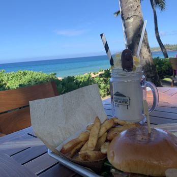 Burger Shack - Fish burger with fries and pineapple coconut shake all 5/5 - Burgers Near Me - Kapalua, Hawaii Burger Shack - Fish burger with fries and pineapple coconut shake all 5/5 - Burgers Near Me - Kapalua, Hawaii
