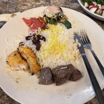 Kasra Persian Grill - Combo Plater Beef and Chicken - Persian/Iranian Near Me - Houston, Texas Kasra Persian Grill - Combo Plater Beef and Chicken - Persian/Iranian Near Me - Houston, Texas