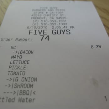 Five Guys - GOTTA LOVE FREE TOPPINGS - Burgers Near Me - Fremont, California