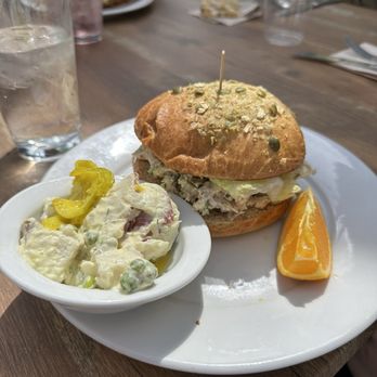 High Hand Cafe - Chicken salad sandwich with potato salad - New American Near Me - Loomis, California