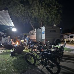 So our light is bright but the campground light is as bright as what we had! Ridiculous and waste of money smh