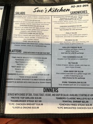 Menu photo 1 The Embers Restaurant and Lounge Avoca, IA