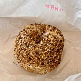 Everything Bagel with Garlic and Herb Cream Cheese Everything Bagel with Garlic and Herb Cream Cheese