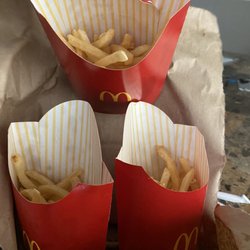 McDonald's - 3 large fries orders half filled with soggy fries !