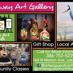 Gateway Art Gallery - Call 386.752.5229 to ask for info. Located in historic downtown Lake City.