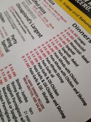 Menu photo 5 Albano's Pizzeria Cicero, IL