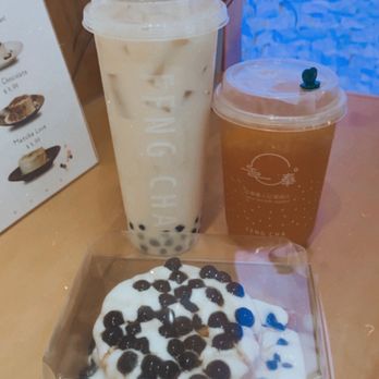 Feng Cha - Carrollton - Oolong Milk Tea, Grapefruit Tea & Sea Salt Boba Cake - Bubble Tea Near Me - Carrollton, Texas