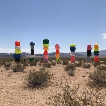 Seven Magic Mountains - 105 degree weather - Public Art Near Me - Las Vegas, Nevada