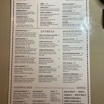Djon Djon - Menu 1/2. - Haitian Near Me - New York, New York Djon Djon - Menu 1/2. - Haitian Near Me - New York, New York
