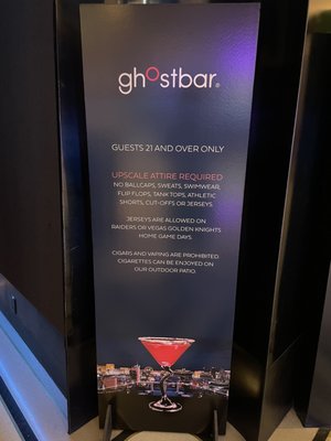 Menu photo 2 Ghostbar Las Vegas, NV