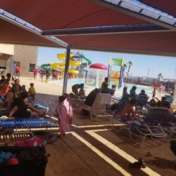 Desert Breeze Aquatic Facility - Covered seating area to avoid some sun - Swimming Pools Near Me - Las Vegas, Nevada