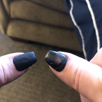 Diamond Nails & Spa - My thumb nails done even match and this one has peeling completely off and is now extremely tacky and everything is sticking. - Nail Salons Near Me - Beaverton, Oregon