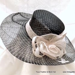 Vintage & Memories - Wonderful fascinator hat for Queens Plate