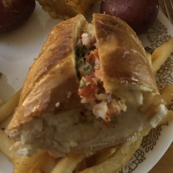 The Crab House - This is what we actually got. "Skimpy" would be a generous description of the lobster salad. - Seafood Near Me - Englewood, Colorado