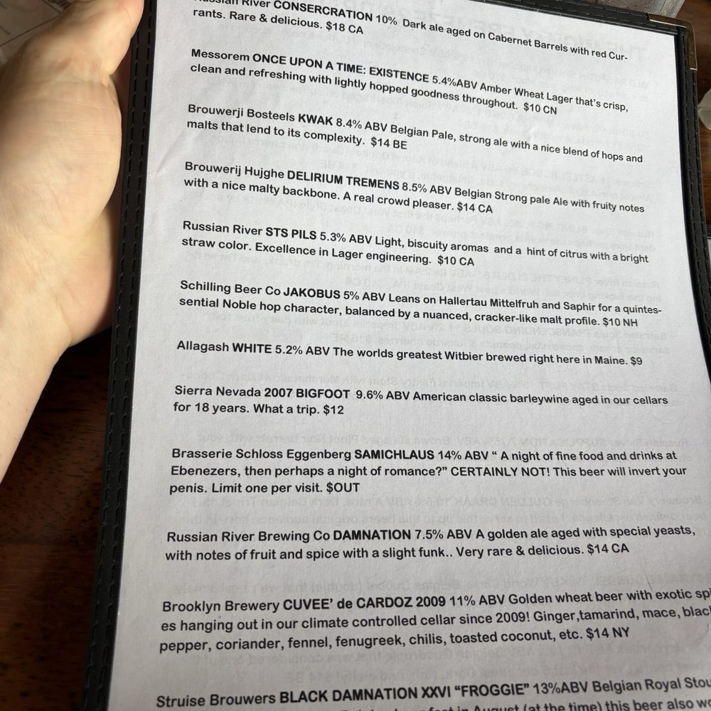 Ebenezer's Pub & Restaurant - Beer menu 8/13 - Pubs Near Me - Lovell, Maine Ebenezer's Pub & Restaurant - Beer menu 8/13 - Pubs Near Me - Lovell, Maine
