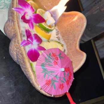 Three Dots and A Dash - Chief Lapu Lapu drink comes on fire and taste out of this world amazing - Asian Fusion Near Me - Chicago, Illinois Three Dots and A Dash - Chief Lapu Lapu drink comes on fire and taste out of this world amazing - Asian Fusion Near Me - Chicago, Illinois