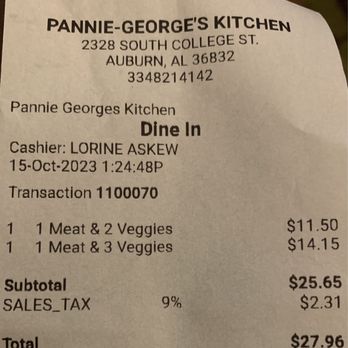 Pannie-George's Kitchen - Can you believe I got all this food for less than $30? We ate this for 2 days! - Southern Near Me - Auburn, Alabama