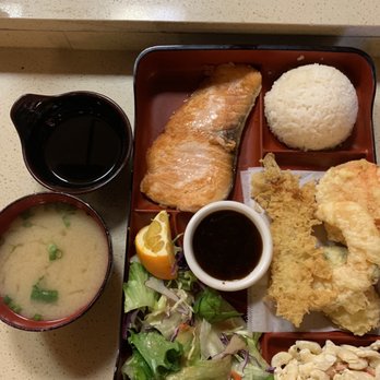 Tampopo Restaurant - Salmon bento box. - Sushi Bars Near Me - Gardena, California Tampopo Restaurant - Salmon bento box. - Sushi Bars Near Me - Gardena, California