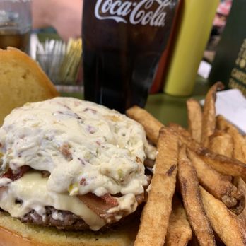 Cafe B-29 - Jalepeño popper burger! With homemade French fries. Delicious! - Cafes Near Me - Ozark, Missouri Cafe B-29 - Jalepeño popper burger! With homemade French fries. Delicious! - Cafes Near Me - Ozark, Missouri