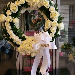 Klassy Stems & More - Eternal Love      Sympathy Arrangements          Ivory Roses & Greenery