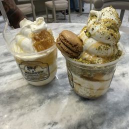 Pistachio and honey soft serve Pistachio and honey soft serve