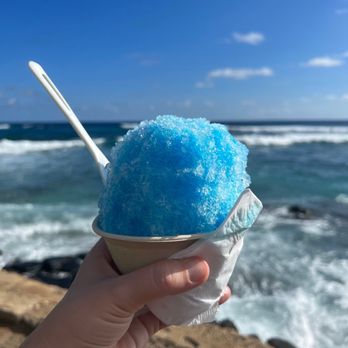 Riptides Shave Ice & Snacks - Small shaved ice: Blue Vanilla and Cotton Candy. Delicious! - Shaved Ice Near Me - Koloa, Hawaii Riptides Shave Ice & Snacks - Small shaved ice: Blue Vanilla and Cotton Candy. Delicious! - Shaved Ice Near Me - Koloa, Hawaii