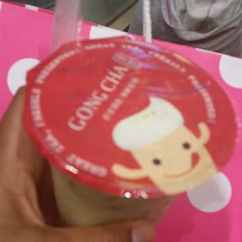 Gong Cha - Matcha milk tea with white pearl and coconut jelly ! - Bubble Tea Near Me - Elmhurst, New York