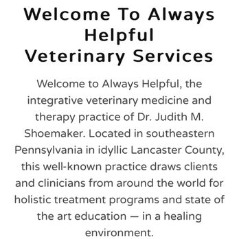 Always Helpful Veterinary Services - Always Helpful Veterinary Services - Holistic Animal Care Near Me - Nottingham, Pennsylvania