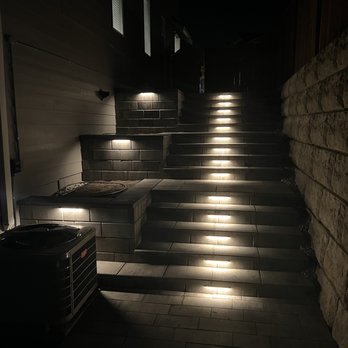 Picture Perfect Landscaping - Steps at night - Landscaping Near Me