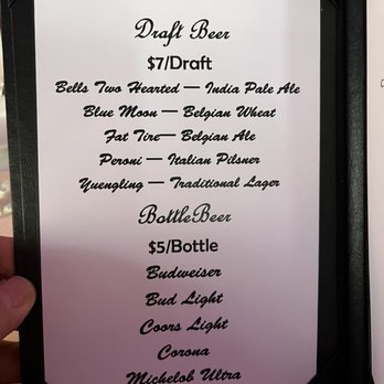Bella Roma - Beer menu 3/31/22 - Italian Near Me - Clarksville, Indiana