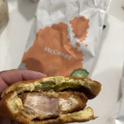 Raw chicken sandwich