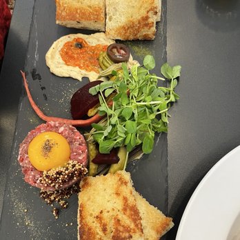 Sugar 2 Salt - Beef tartar and bread and hummus. - Breakfast & Brunch Near Me - Traverse City, Michigan Sugar 2 Salt - Beef tartar and bread and hummus. - Breakfast & Brunch Near Me - Traverse City, Michigan