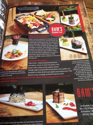 Menu photo 3 Bam's Istanbul, 34 Menu photo 3 Bam's Istanbul, 34