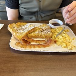 French toast with eggs & bacon